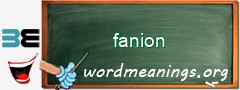 WordMeaning blackboard for fanion